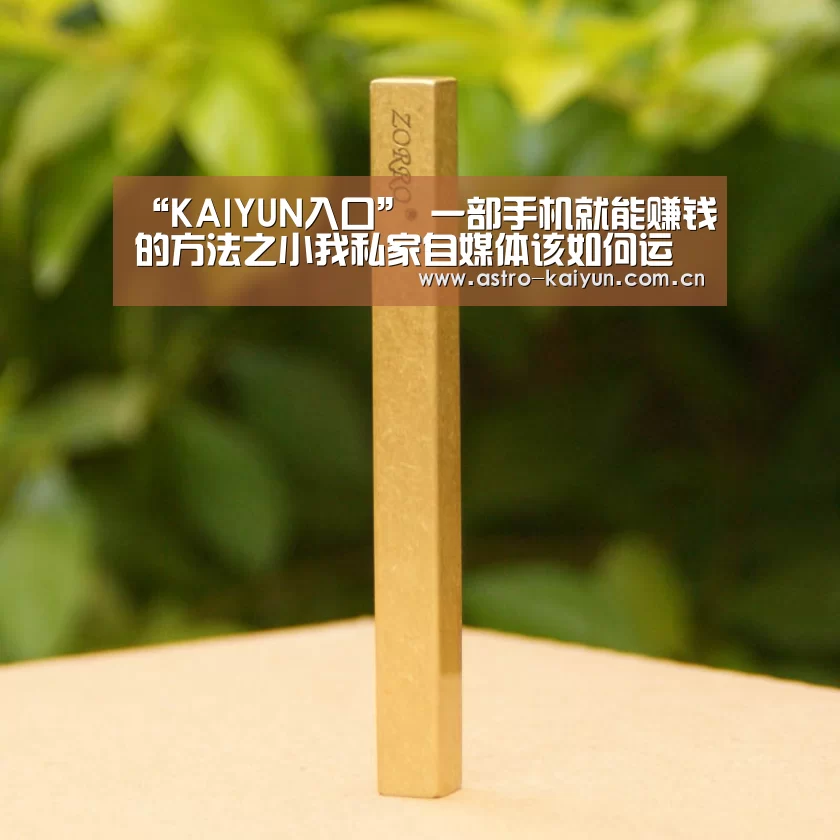 “KAIYUN入口”
一部手机就能赚钱的方法之小我私家自媒体该如何运营?(图1) KAIYUN入口